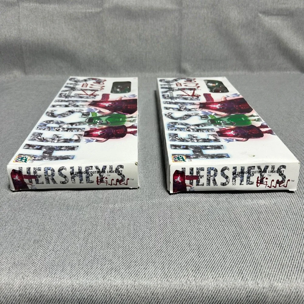 Vintage 1996 Hershey's 20 Count Kisses Novelty Light Set Christmas 2 Boxes